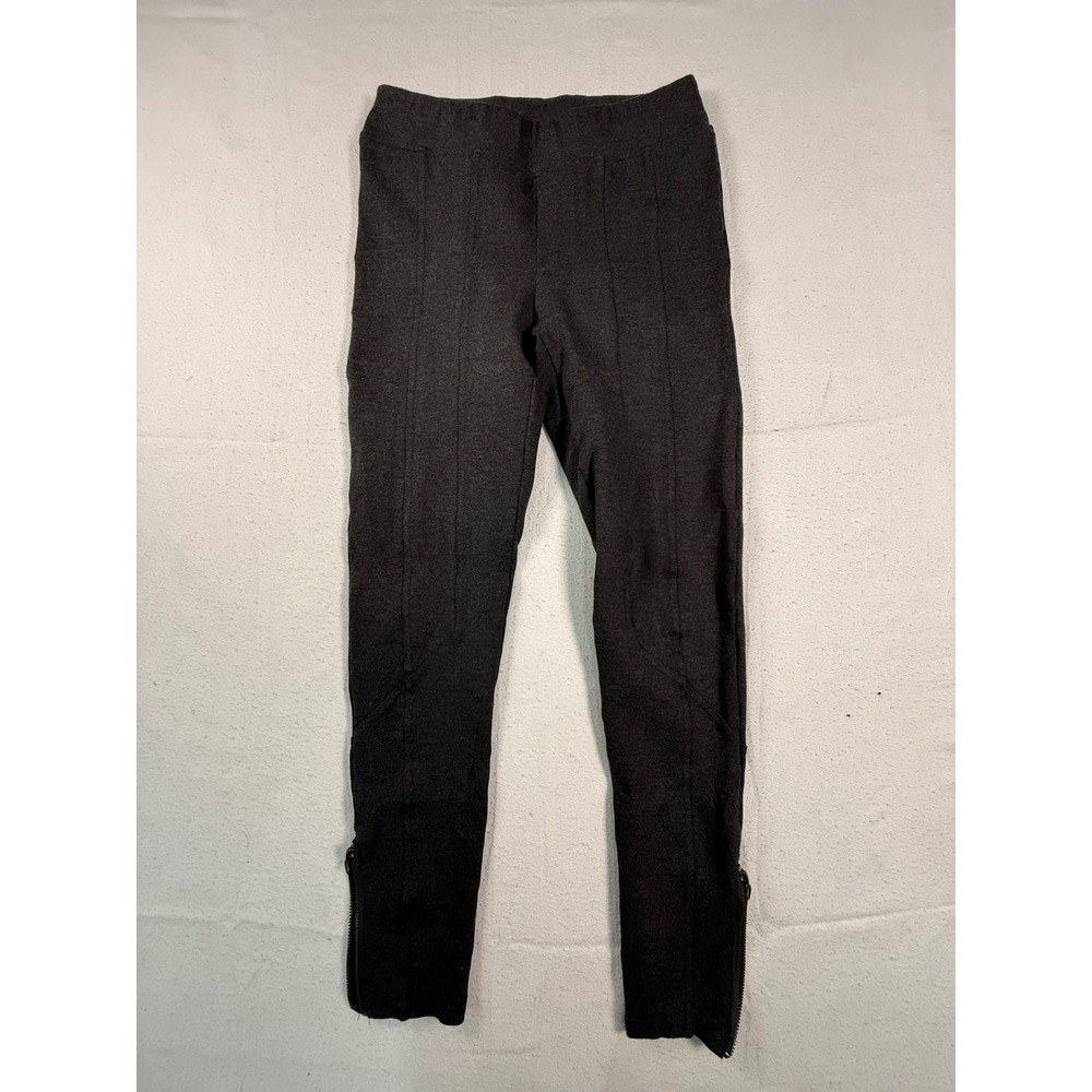 Blue Saks Fifth Avenue Leggings Women S Grey Excellent Ankle Zip Skinny Seamed